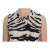 Canotta con canotta in maglia di cashmere 100% zebrata - IT38-XS
