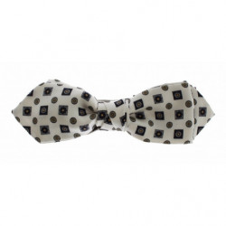 Confezione regalo cintura da uomo pelle papillon seta bianca - 115