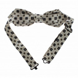 Confezione regalo cintura da uomo pelle papillon seta bianca - 115