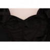 Abito a trapezio in broccato floreale marrone nero - IT40-S