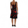 Abito a trapezio con paillettes a pois rossi neri - IT40-S