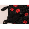 Abito a trapezio con paillettes a pois rossi neri - IT40-S