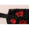 Abito a trapezio con paillettes a pois rossi neri - IT40-S