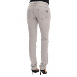 Jeans slim in cotone lavaggio grigio - W26