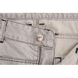 Jeans slim in cotone lavaggio grigio - W26