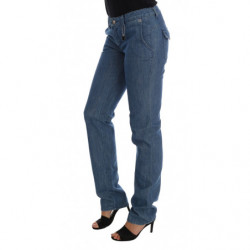 Jeans slim in denim di cotone lavaggio blu - W26