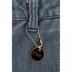 Jeans slim in denim di cotone lavaggio blu - W26