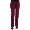 Jeans in denim stretch di cotone lavato rosso - W26