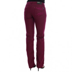 Jeans in denim stretch di cotone lavato rosso - W26