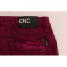 Jeans in denim stretch di cotone lavato rosso - W26