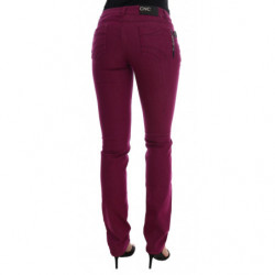 Jeans slim in denim elasticizzato in cotone viola - W30