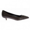 Scarpe dÃ©colletÃ© con tacco gattino in pelle marrone - EU35/US4.5