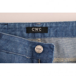 Jeans Boyfriend Fit in cotone lavato blu - W26