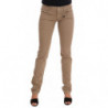 Jeans slim fit in cotone elasticizzato beige - W26