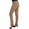 Jeans slim fit in cotone elasticizzato beige - W26