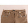 Jeans slim fit in cotone elasticizzato beige - W26