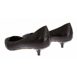 Scarpe dÃ©colletÃ© con tacco gattino in pelle marrone - EU35/US4.5