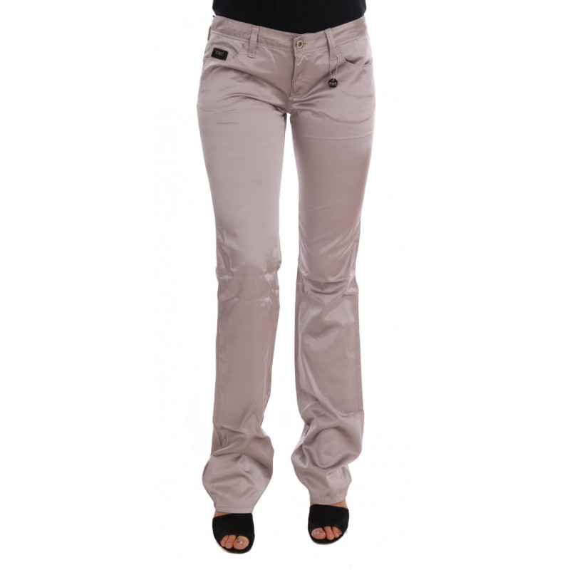 Jeans slim fit in cotone beige - W26
