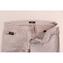 Jeans slim fit in cotone beige - W26