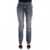 Jeans in denim stretch di cotone blu - W26