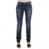 Jeans bassi skinny in cotone stretch lavato blu - W27