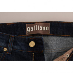 Jeans bassi skinny in cotone stretch lavato blu - W27