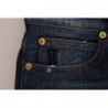 Jeans bassi skinny in cotone stretch lavato blu - W27