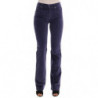 Pantaloni bootcut elasticizzati in velluto a coste viola - W26
