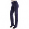 Pantaloni bootcut elasticizzati in velluto a coste viola - W26