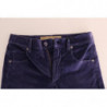 Pantaloni bootcut elasticizzati in velluto a coste viola - W26