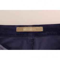 Pantaloni bootcut elasticizzati in velluto a coste viola - W26