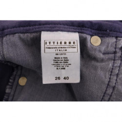 Pantaloni bootcut elasticizzati in velluto a coste viola - W26