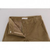 Pantaloni in velluto a coste di cotone beige - IT38-XS