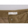 Pantaloni in velluto a coste di cotone beige - IT38-XS