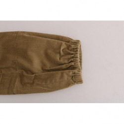 Pantaloni in velluto a coste di cotone beige - IT38-XS