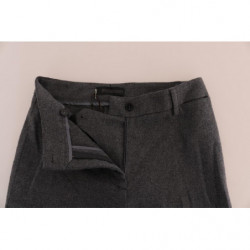 Pantaloni slim stretch in lana grigia - IT38-XS