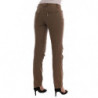 Pantaloni slim fit casual in cotone marrone - IT38-XS