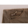 Pantaloni slim fit casual in cotone marrone - IT38-XS