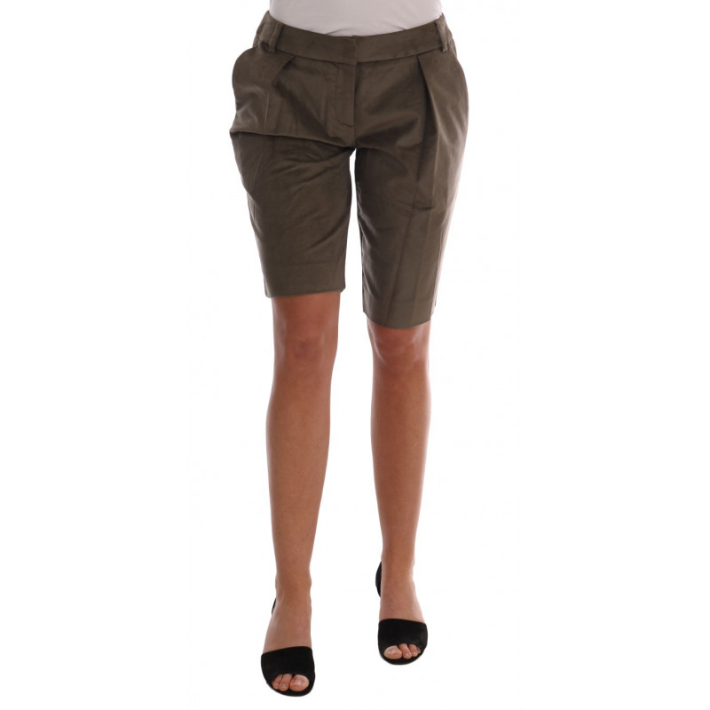 Bermuda in velluto marrone - IT40-S
