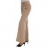 Pantaloni bootcut in cotone beige - IT38-XS