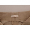 Pantaloni bootcut in cotone beige - IT38-XS