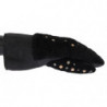 Guanti borchiati in pelle nera Shearling - 9-M