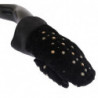 Guanti borchiati in pelle nera Shearling - 9-M