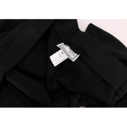 Pantaloni eleganti Capri elasticizzati in cotone nero - IT42-M