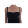 Abito con gonna arricciata a sirena nera - IT44-L