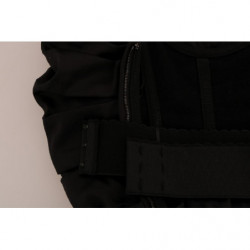 Abito con gonna arricciata a sirena nera - IT44-L