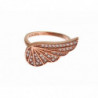 Anello da donna in oro rosa 925 con zirconi trasparenti - EU52 - US6