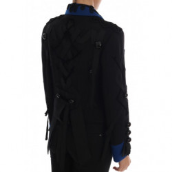 Trench in lana nera - IT40-S