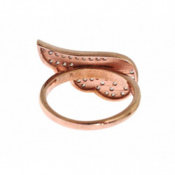 Anello da donna in oro rosa 925 con zirconi trasparenti - EU52 - US6