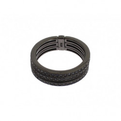 Argento sterling 925 nero CZ da donna - EU50 - US5